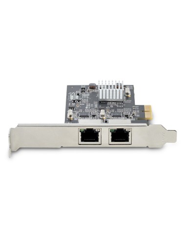 StarTech.com Scheda di rete 2.5 Gigabit a 2 porte - Scheda Ethernet PCIe da 2,5 Gbps NBASE-T, Intel I225-V, Scheda di rete per