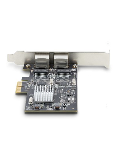 StarTech.com Scheda di rete 2.5 Gigabit a 2 porte - Scheda Ethernet PCIe da 2,5 Gbps NBASE-T, Intel I225-V, Scheda di rete per