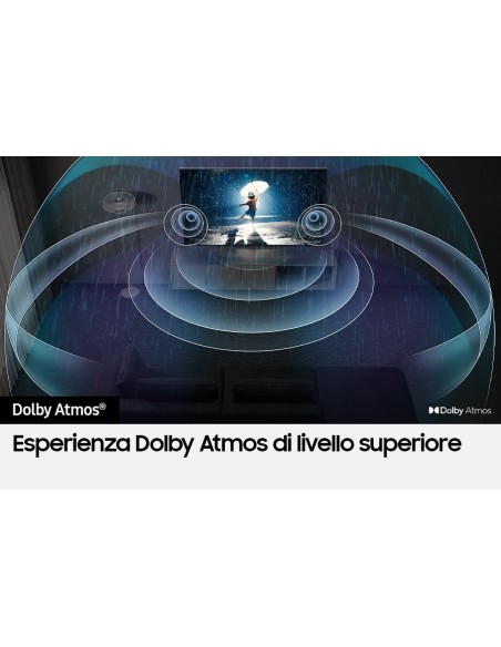 Samsung Series 7 TV QE55QN700CTXZT Neo QLED 8K, Smart TV 55" Processore Neural Quantum 8K Lite, Dolby Atmos e OTS Lite, Titan