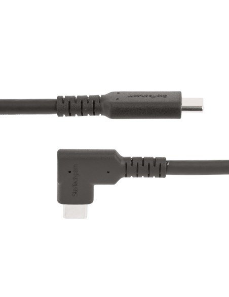 StarTech.com Cavo USB-C angolare robusto da 2 m, USB 3.2 Gen 1 (5 Gbps), cavo di trasferimento dati USB type-C ad angolo retto,