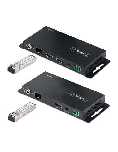 StarTech.com Kit Extender HDMI su fibra ottica LC, 4K 60Hz fino a 1km (Single Mode) o 300m (Multimode) - Estensore HDMI, HDR,