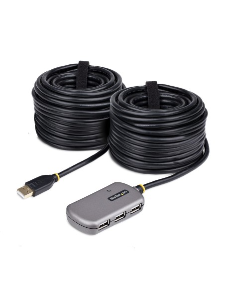 StarTech.com Cavo di Prolunga USB 2.0 da 24m con Hub di Estensione a 4 Porte USB-A, Cavo ripetitore USB attivo, Cavo Prolunga