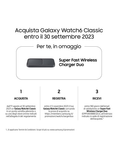 Samsung Galaxy Watch6 Classic Smartwatch Fitness Tracker Ghiera Interattiva in Acciao Inox 47mm Graphite