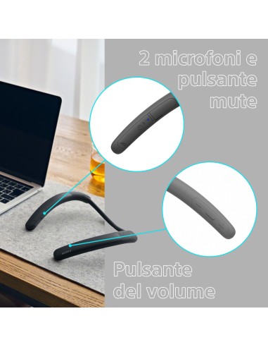 Sony SRS-NB10 - Neckband Speaker wireless, Microfono integrato, leggero e confortevole, nero