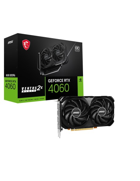 MSI GEFORCE RTX 4060 VENTUS 2X BLACK 8G OC scheda video NVIDIA 8 GB GDDR6