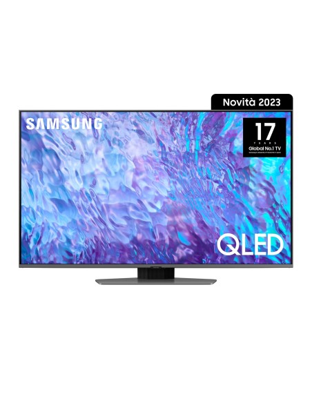 Samsung Series 8 TV QE50Q80CATXZT QLED 4K, Smart TV 50" Processore Neural Quantum 4K, Dolby Atmos e OTS Lite, Carbon Silver 2023