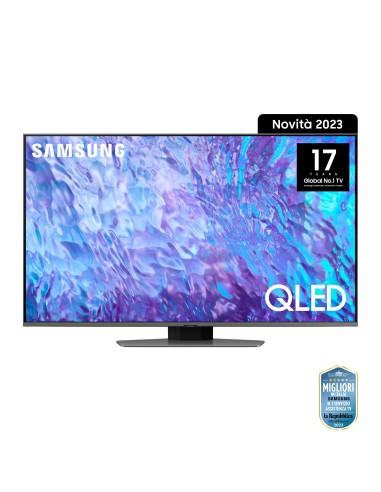 Samsung Series 8 TV QE50Q80CATXZT QLED 4K, Smart TV 50" Processore Neural Quantum 4K, Dolby Atmos e OTS Lite, Carbon Silver 2023
