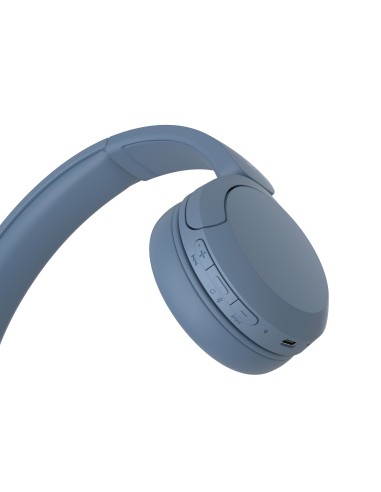 Sony Cuffie Bluetooth wireless WH-CH520 - Durata della batteria fino a 50 ore con ricarica rapida, stile on-ear - Blu