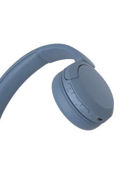 Sony Cuffie Bluetooth wireless WH-CH520 - Durata della batteria fino a 50 ore con ricarica rapida, stile on-ear - Blu