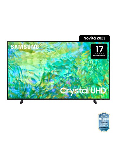Samsung Series 8 TV UE75CU8070UXZT Crystal UHD 4K, Smart TV 75" Processore Crystal 4K, Adaptive Sound, Black 2023