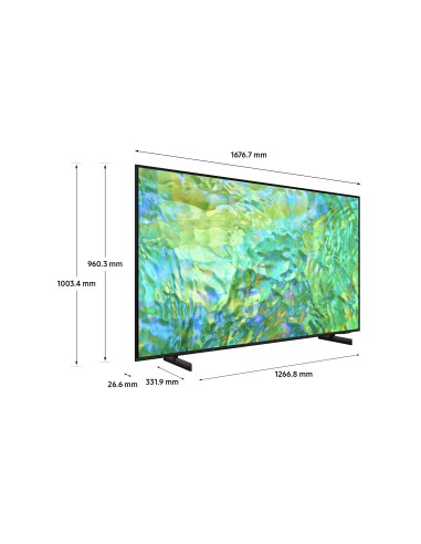 Samsung Series 8 TV UE75CU8070UXZT Crystal UHD 4K, Smart TV 75" Processore Crystal 4K, Adaptive Sound, Black 2023