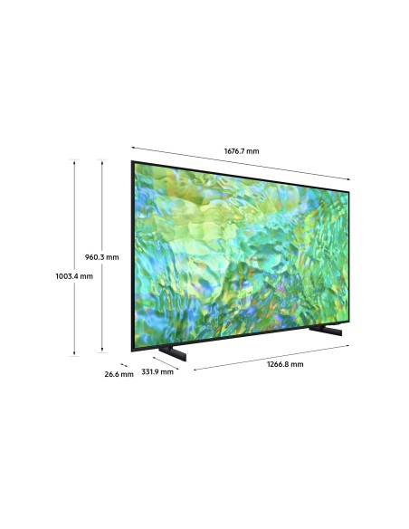 Samsung Series 8 TV UE75CU8070UXZT Crystal UHD 4K, Smart TV 75" Processore Crystal 4K, Adaptive Sound, Black 2023