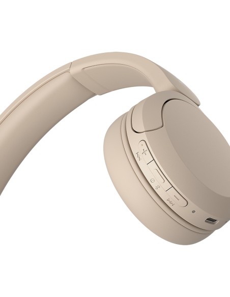 Sony WH-CH520 Auricolare Wireless A Padiglione Musica e Chiamate USB tipo-C Bluetooth Base di ricarica Crema