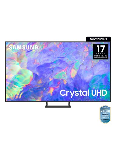 Samsung TV UE75CU8570UXZT Crystal UHD 4K, Smart TV 75" Dynamic Crystal color, OTS Lite, Titan Gray 2023