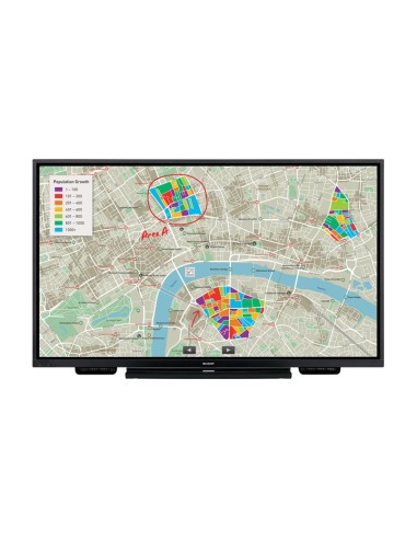 Sharp PN-75TH1 visualizzatore di messaggi Pannello piatto interattivo 190,5 cm (75") LCD Wi-Fi 350 cd m² 4K Ultra HD Nero Touch