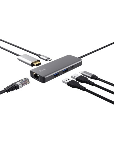 Trust Dalyx USB tipo-C 1000 Mbit s Argento