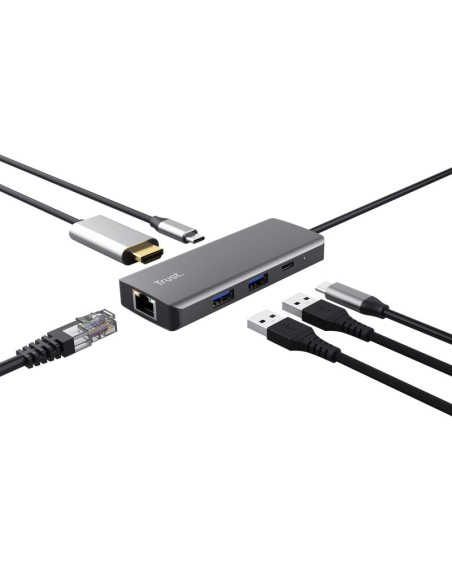 Trust Dalyx USB tipo-C 1000 Mbit s Argento