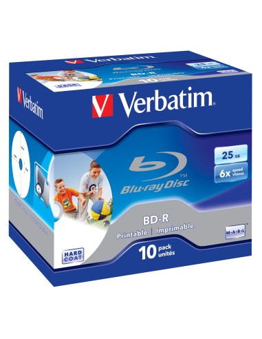 Verbatim BD-R SL 25GB 6x Printable 10 Pack Jewel Case 10 pz