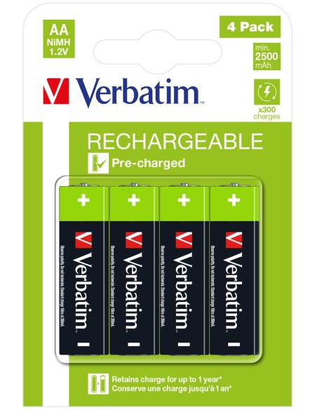 Verbatim 49517 batteria per uso domestico Batteria ricaricabile Stilo AA Nichel-Metallo Idruro (NiMH)