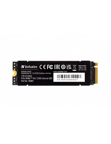 Verbatim Vi7000 PCIe NVMe M.2 SSD 1TB PCI Express 4.0