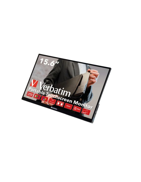 Verbatim 49592 Monitor PC 39,6 cm (15.6") 1920 x 1080 Pixel Full HD LCD Touch screen Nero