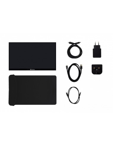 Verbatim 49592 Monitor PC 39,6 cm (15.6") 1920 x 1080 Pixel Full HD LCD Touch screen Nero