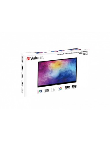 Verbatim 49592 Monitor PC 39,6 cm (15.6") 1920 x 1080 Pixel Full HD LCD Touch screen Nero