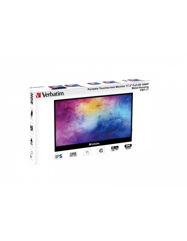 Verbatim 49593 Monitor PC 43,9 cm (17.3") 1920 x 1080 Pixel Full HD Touch screen Nero