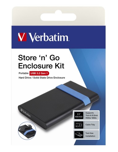 Verbatim Store'N'Go Enclosure Kit Box esterno HDD SSD Nero, Blu 2.5"