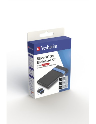 Verbatim Store'N'Go Enclosure Kit Box esterno HDD SSD Nero, Blu 2.5"