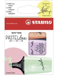 STABILO Boss Mini Pastellove evidenziatore 3 pz Oro, Arancione, Viola