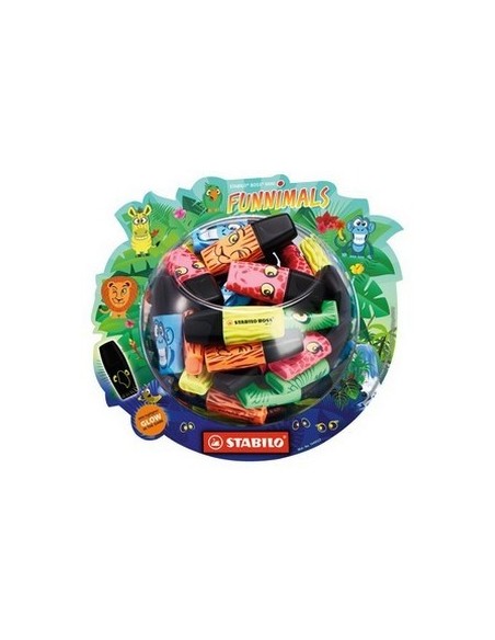 STABILO BOSS MINI Funnimals marcatore Blu, Verde, Arancione, Rosa, Giallo 50 pz