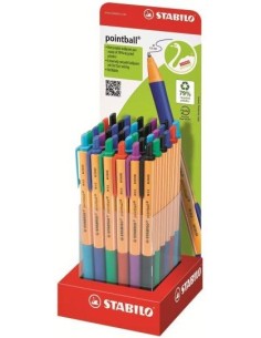 STABILO 6030 36-1 penna a sfera Nero, Blu, Verde, Lillà, Rosso, Turchese 36 pz