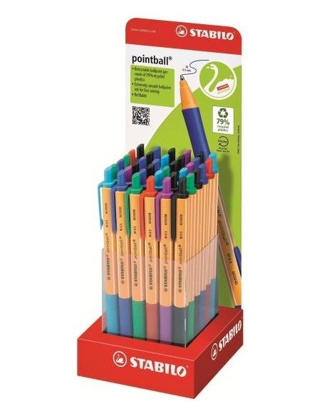 STABILO 6030 36-1 penna a sfera Nero, Blu, Verde, Lillà, Rosso, Turchese 36 pz