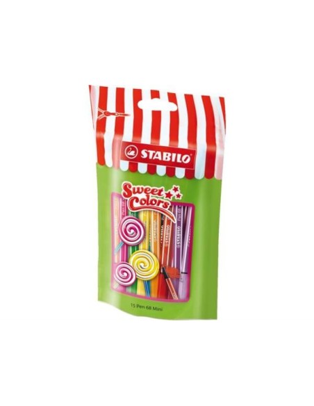 STABILO Pen 68 Mini Sweet Colors marcatore Fine Multicolore 15 pz