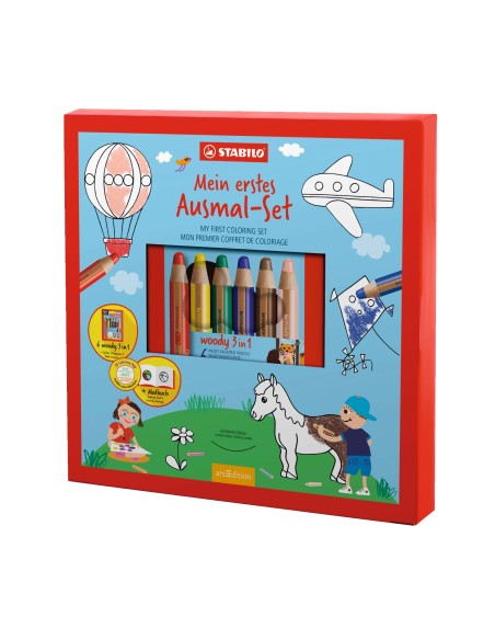 STABILO woody 3 in 1 Multicolore 6 pz