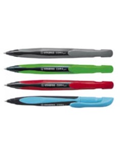 STABILO COM4gel Nero, Blu, Verde, Rosso 4 pz