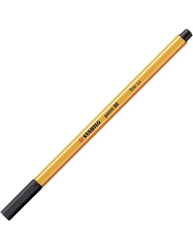 STABILO Fineliner - point 88 - Pack da 3 - Nero Blu Rosso