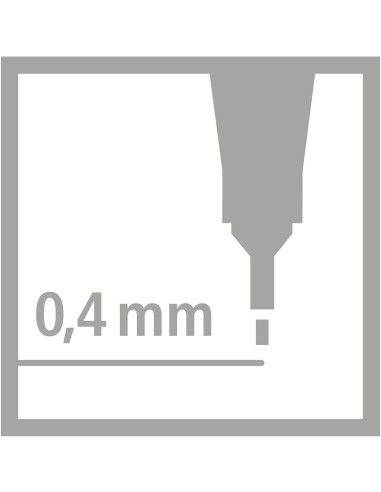 STABILO Fineliner - point 88 - Pack da 3 - Nero Blu Rosso