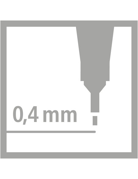 STABILO Fineliner - point 88 - Pack da 3 - Nero Blu Rosso