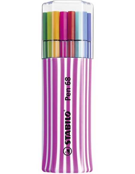 STABILO Pen 68 marcatore Medio Multicolore 15 pz