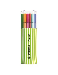 STABILO Pen 68 marcatore Medio Multicolore 15 pz