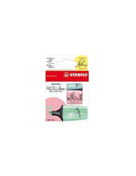 STABILO 07 03-57 evidenziatore 3 pz Punta smussata Verde, Rosa, Turchese