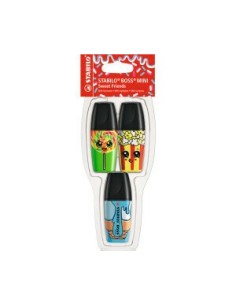 STABILO Boss Mini Sweet Friends evidenziatore 3 pz Punta smussata Blu, Verde, Giallo