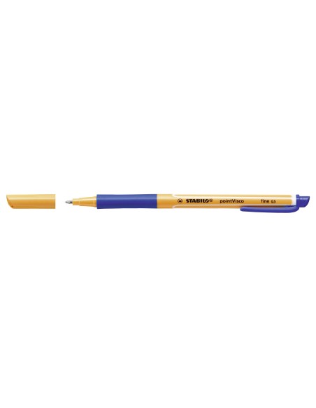STABILO pointVisco Penna in gel con cappuccio Fine Nero, Blu, Verde, Rosso 4 pz