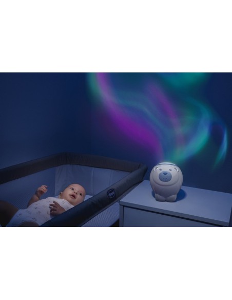 Chicco First Dreams Polar Bear luce da notte per bambino Libera installazione Blu, Bianco