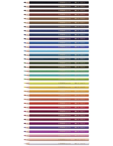 STABILO Matita colorata acquarellabile - STABILOaquacolor - Scatola in Metallo da 36 - Colori assortiti