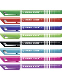 STABILO SENSOR fine penna tecnica Nero, Blu, Verde, Lillà, Rosa, Rosso, Turchese 8 pz 2