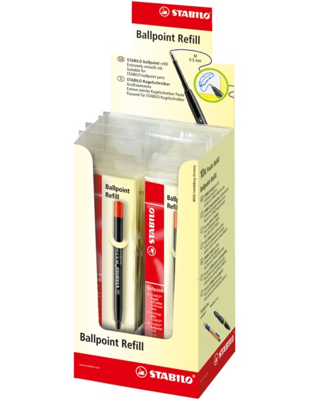 STABILO 2 040-02 ricaricatore di penna Medio Rosso 10 pz