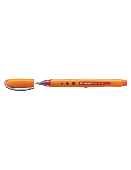 STABILO worker+ fine Penna stick a sfera Rosso 1 pz